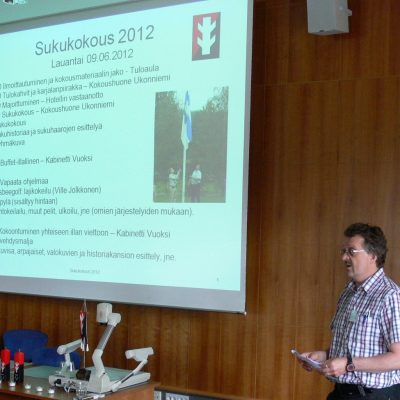 Sukukokous 2012  Kokouksen avaus - Lassi Leino.